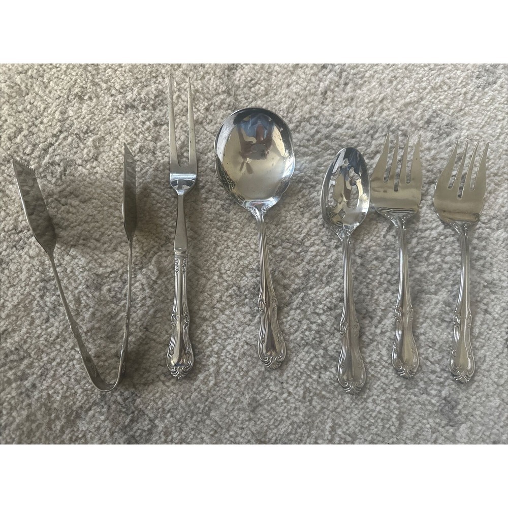 Wallace ASHFORD Stainless Scrolls 18/10 China Glossy Silverware SERVING Flatware